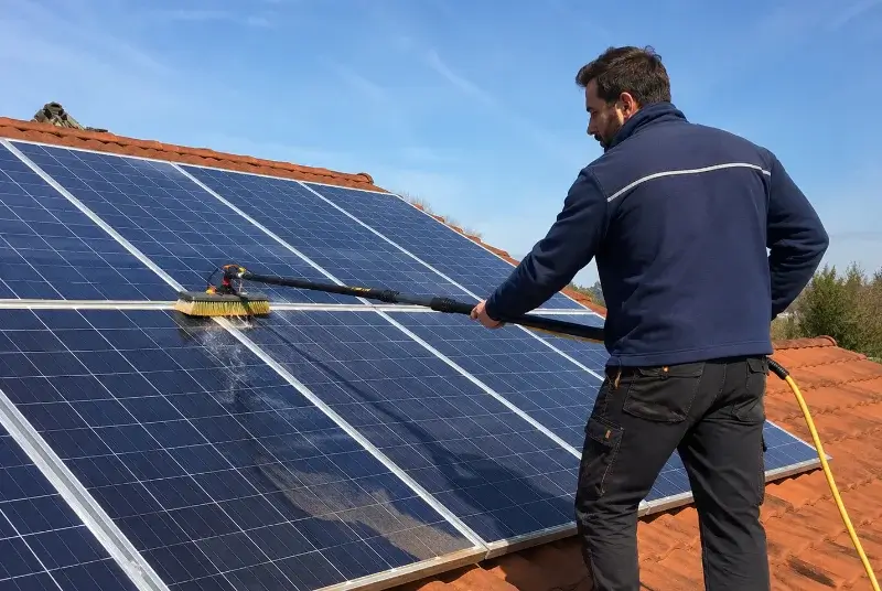 Nettoyage et entretien de panneaux solaires à Ganges